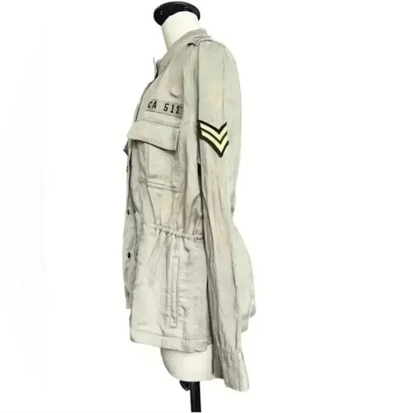 Rails Trey Khaki Green Military Army Jacket in Sage Arrow Patch Size Small - Picture 9 of 13